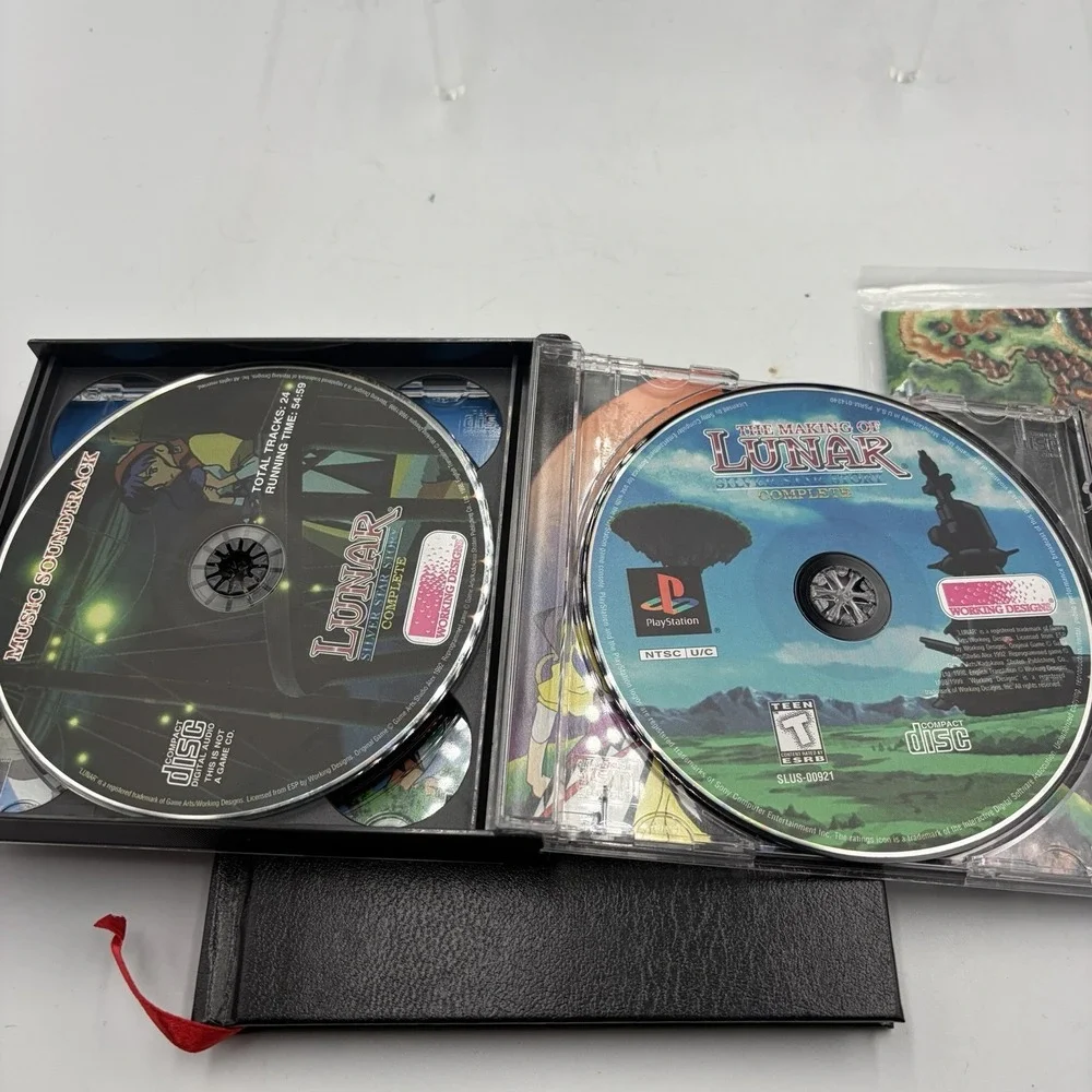 Lunar Silver Star Story Complete Playstation One Map Sealed Hardback Manual
